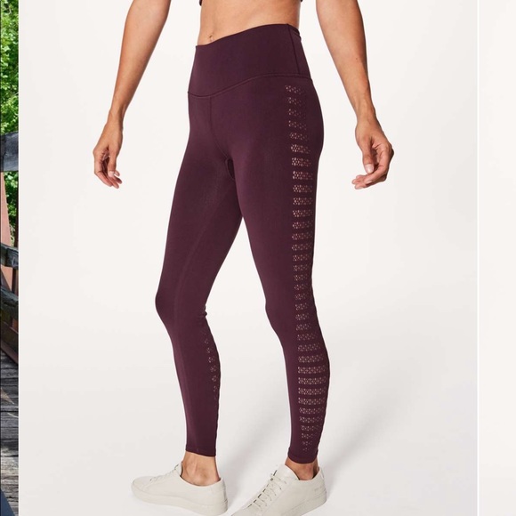 lululemon athletica Pants - New LULULEMON Reveal tights dark adobe wine 10